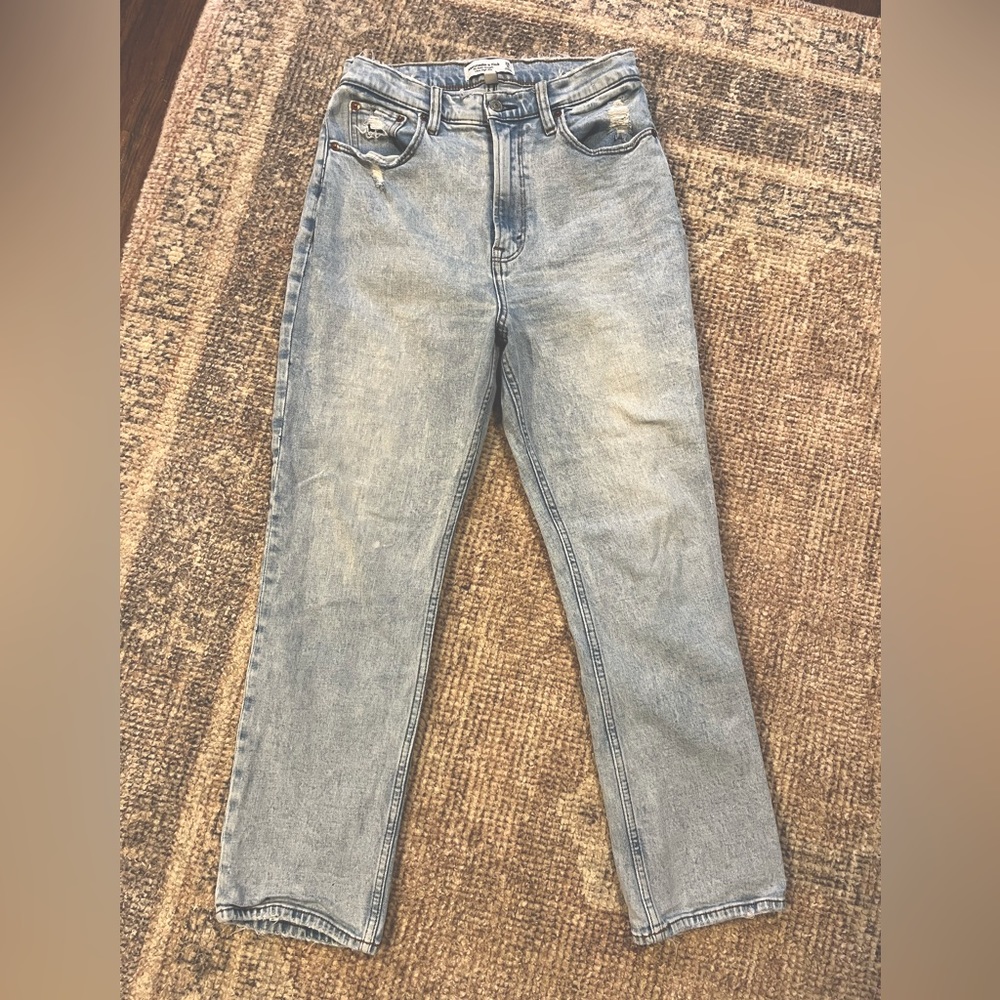 Abercrombie ultra high rise ankle straight